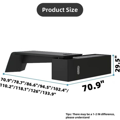 Aihm-Lon Minimalist Executive Desk with Fingerprint Lock Drawer 70.9"-133.9"