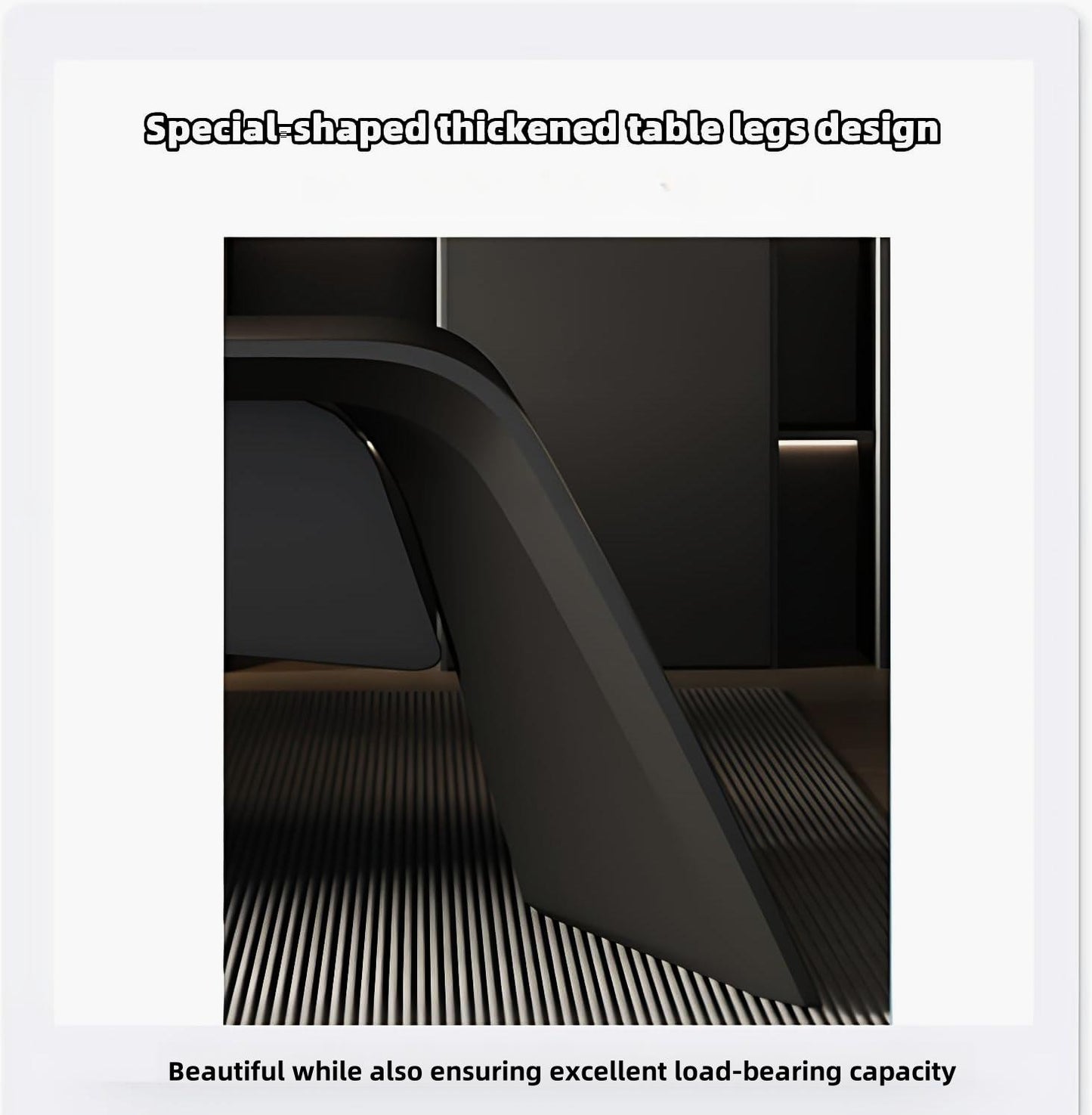 Aihm-Lon Minimalist Executive Desk with Fingerprint Lock Drawer 70.9"-133.9"