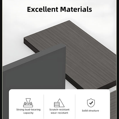 Aihm-Lon Executive Desk with Vintage Gold Large Storage 78.7"-141.7"