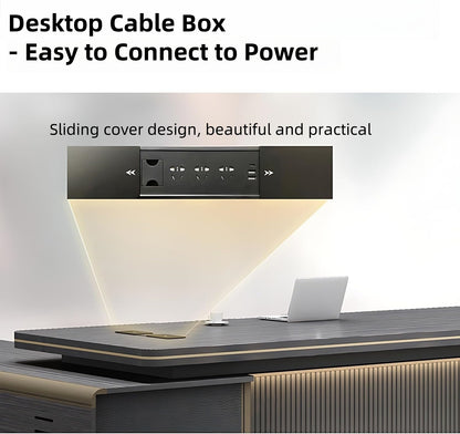 Aihm-Lon Spacious Executive Desk with Drawers 78.7"-141.7"