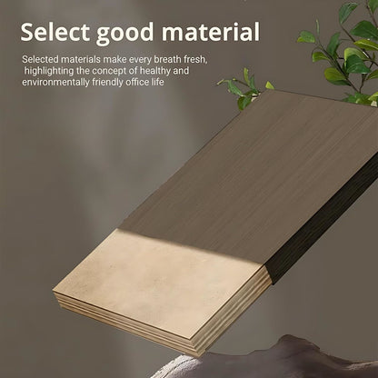 Aihm-Lon Beige Executive Desk with Elegant & Luxe Minimalism 78.7"-141.7"