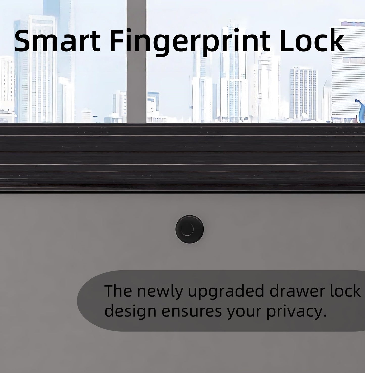 Aihm-Lon Futuristic Executive Desk with Simulated Floating Design 78.7"-141.7"