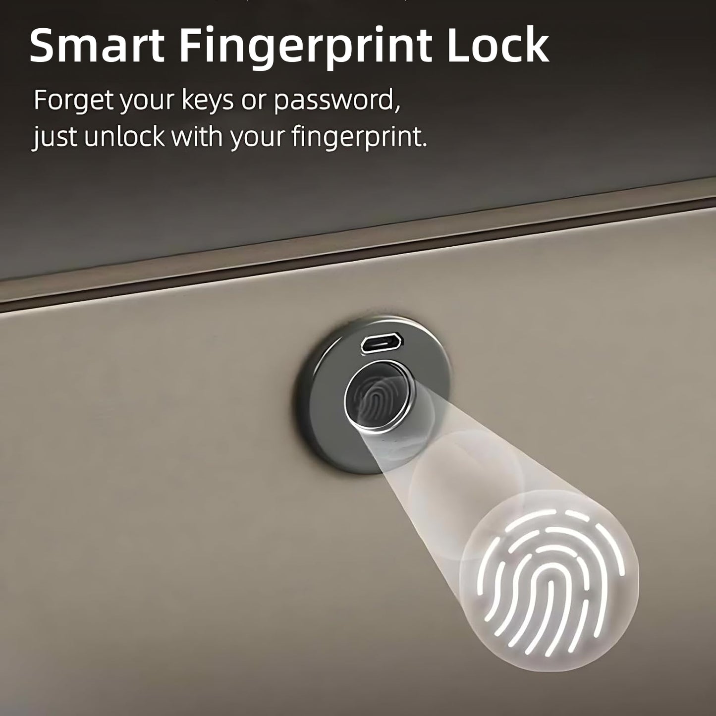 Aihm-Lon Cream Color Executive Desk with Fingerprint lock design 78.7"-141.7"