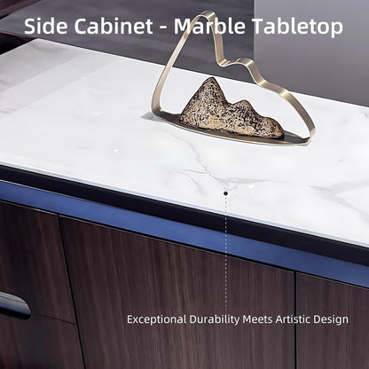 Aihm-Lon High-Grade Executive Desk with Asymmetrical Wood Table Leg 78.7"-141.7"