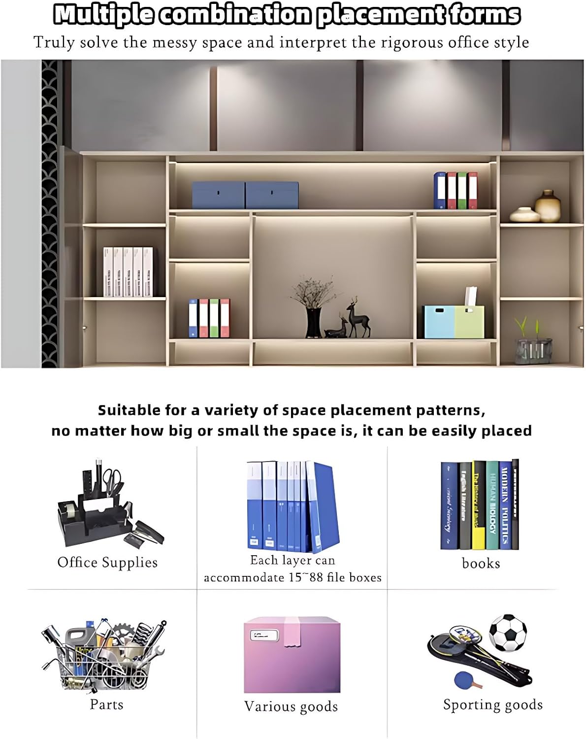 Aihm-Lon Trendy Executive Desk with Elegant Curved LED Light 78.7"-141.7"