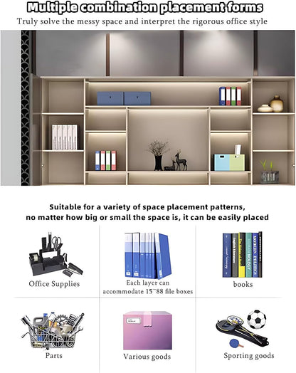 Aihm-Lon Trendy Executive Desk with Elegant Curved LED Light 78.7"-141.7"