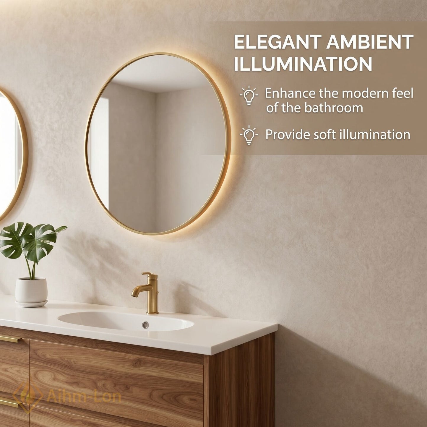 60''-96'' Modern Bathroom Vanity with Sink Floating Undermount Wide Counter Solid Wood