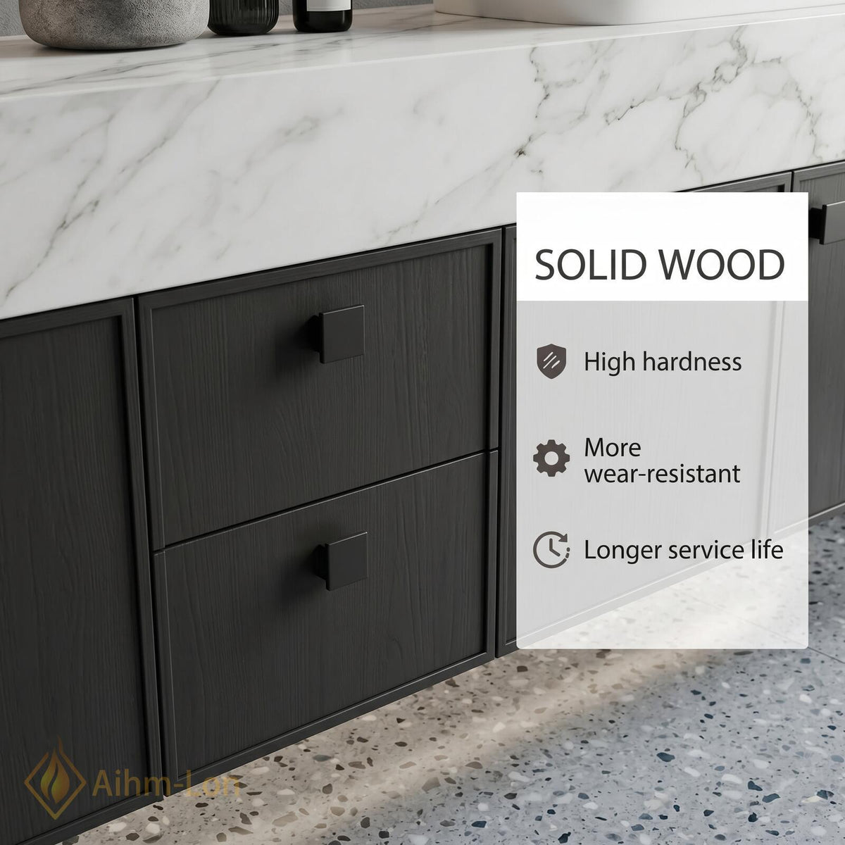 60''-96'' Double Bathroom Vanity with Sink Modern Floating Slatted Panel Dark Walnut