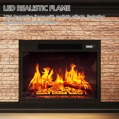 Aihm-Lon Rustic Electric Fireplace Includes Faux Stone Texture 47”