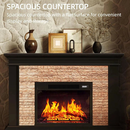 Aihm-Lon Rustic Electric Fireplace Includes Faux Stone Texture 47”