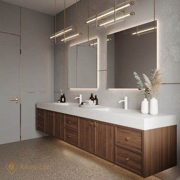 76''-96'' Double Bathroom Vanity with Sink Floating Modern Vanities Storage Drawers Vanitys
