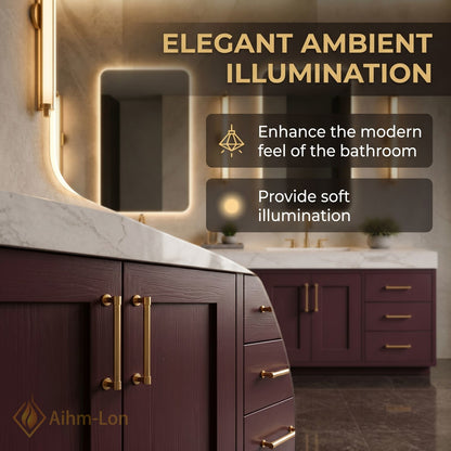 76''-96'' Double Bathroom Vanity with Sink Deep Plum Finish Integrated LED