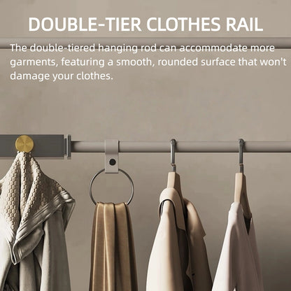 Aihm-Lon Freestanding Clothes Rack with Stainless Steel Hook 35’’