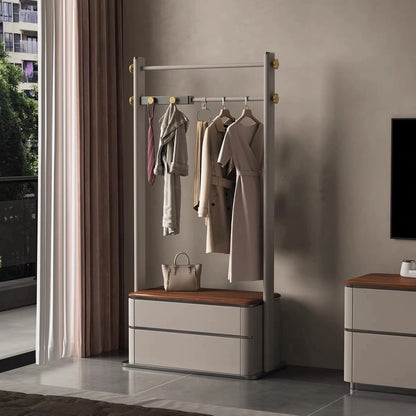 Aihm-Lon Freestanding Clothes Rack with Stainless Steel Hook 35’’