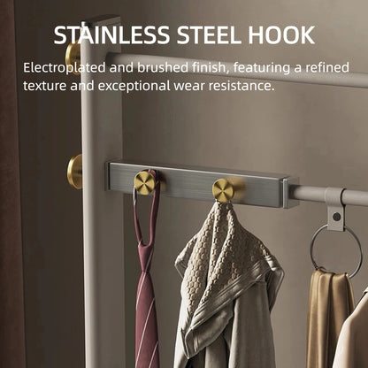 Aihm-Lon Freestanding Clothes Rack with Stainless Steel Hook 35’’