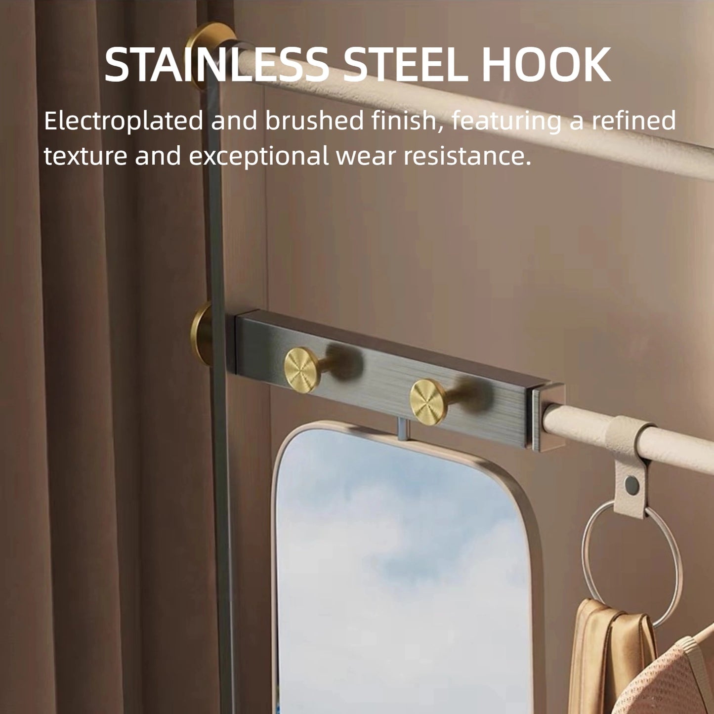 Aihm-Lon White Clothes Rack with Large Storage Space for Bedroom 43’’