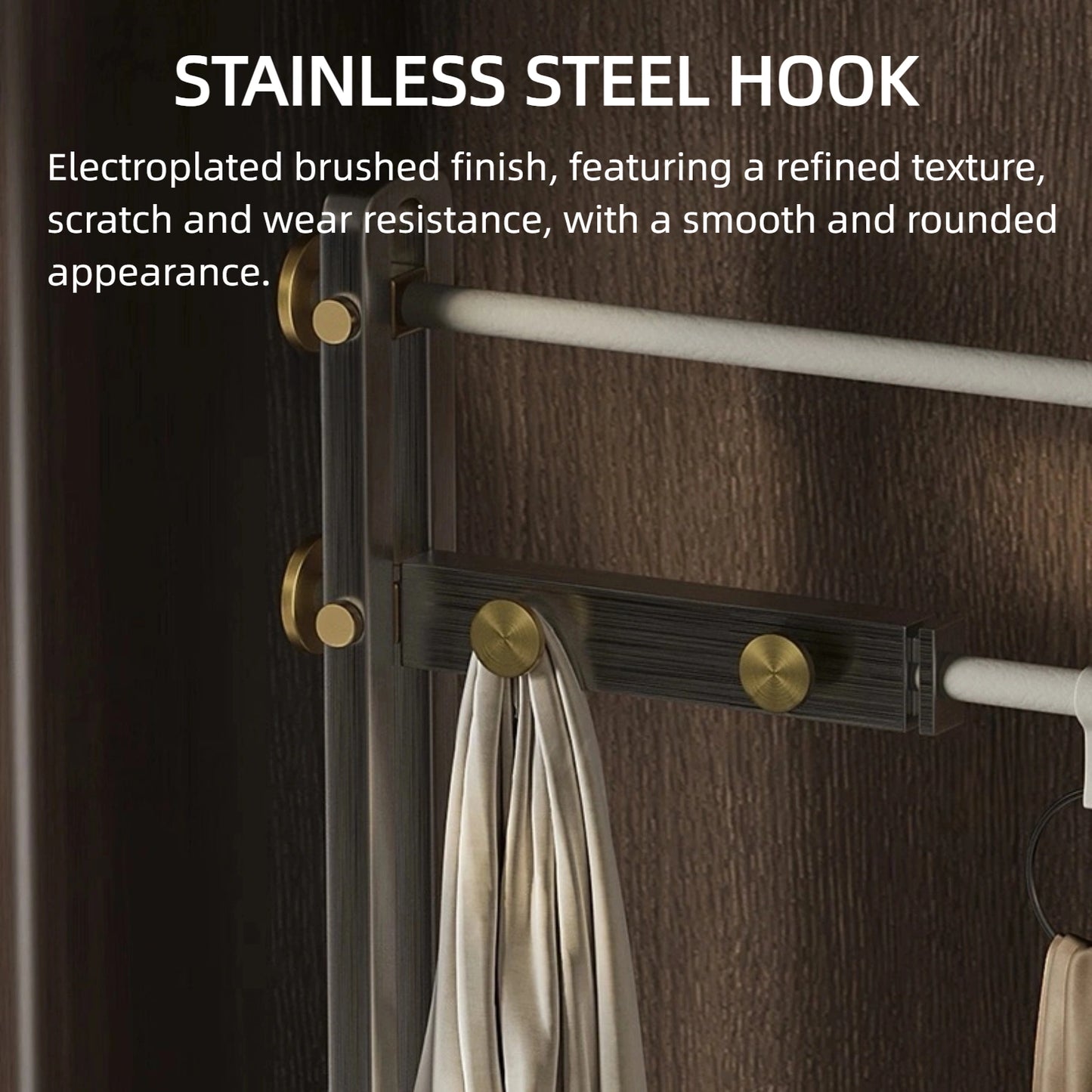 Aihm-Lon  Low-key Clothes Rack Multi-Layer Lattice Panel Design 33’’