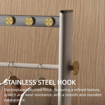 Aihm-Lon Durable Clothes Rack with Ample Hook Design for Bedroom 43’’