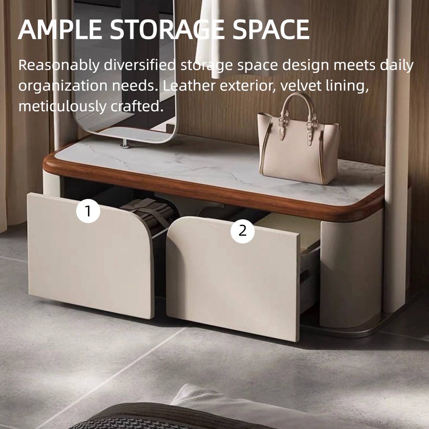 Aihm-Lon Durable Clothes Rack with Ample Hook Design for Bedroom 43’’