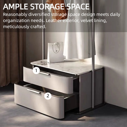 Aihm-Lon Unique Clothes Rack with Two Spacious Drawers 22’’-26’’