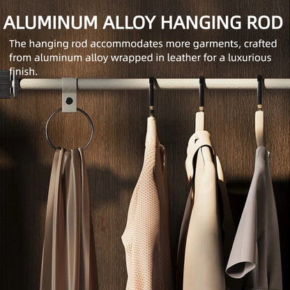 Aihm-Lon Minimalist Clothes Rack with Closed Drawers and Open Shelves 32’’