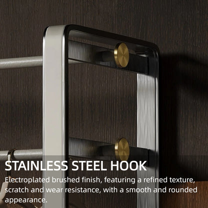 Aihm-Lon Minimalist Clothes Rack with Closed Drawers and Open Shelves 32’’