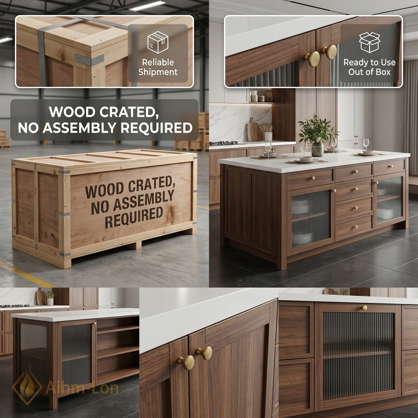 70''-96'' Double Bathroom Vanity with Sink Floating Solid-Wood Elegant Wide Top Frameless