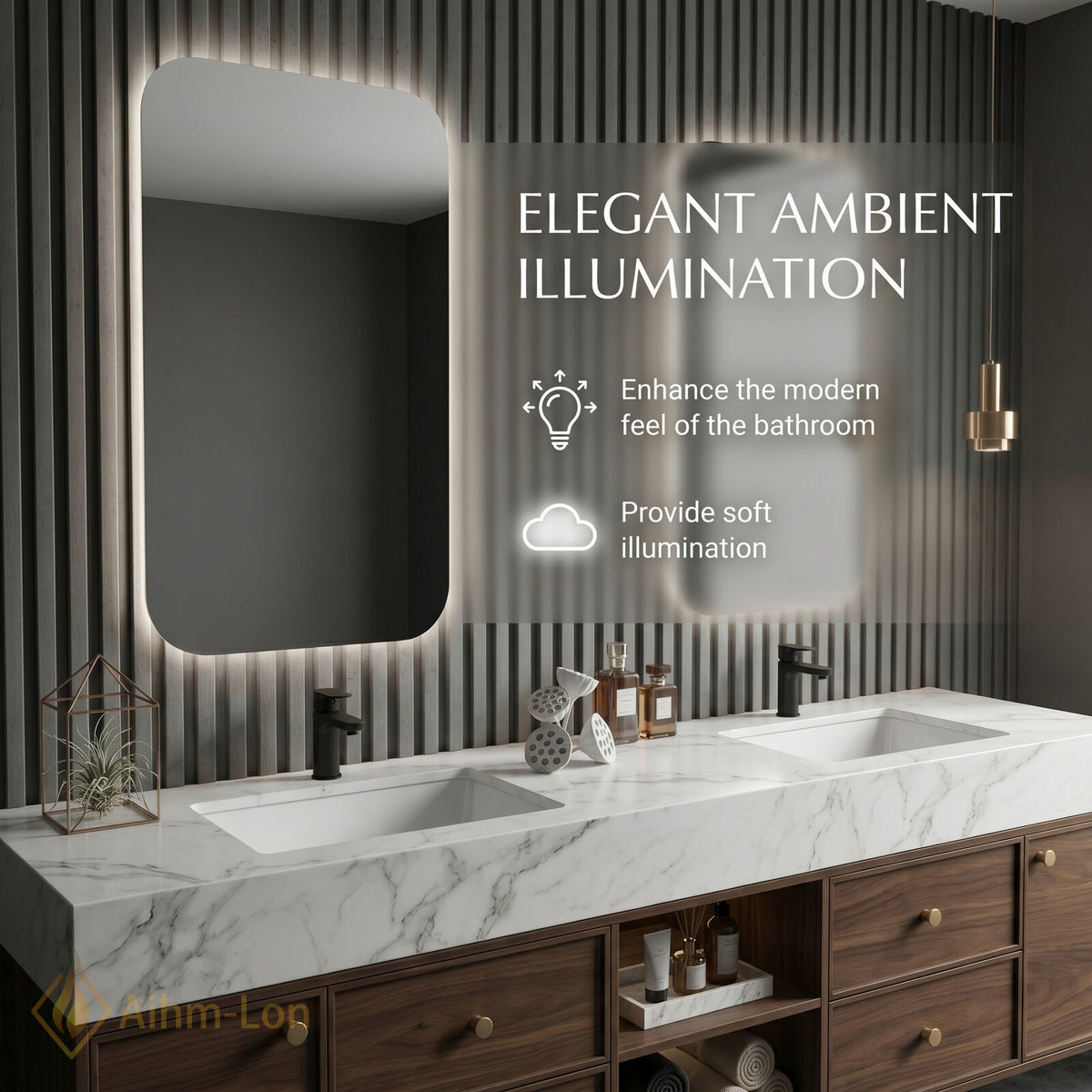 74''-96'' Double Bathroom Vanity with Sink Floating Storage Drawers Open Shelf Dual