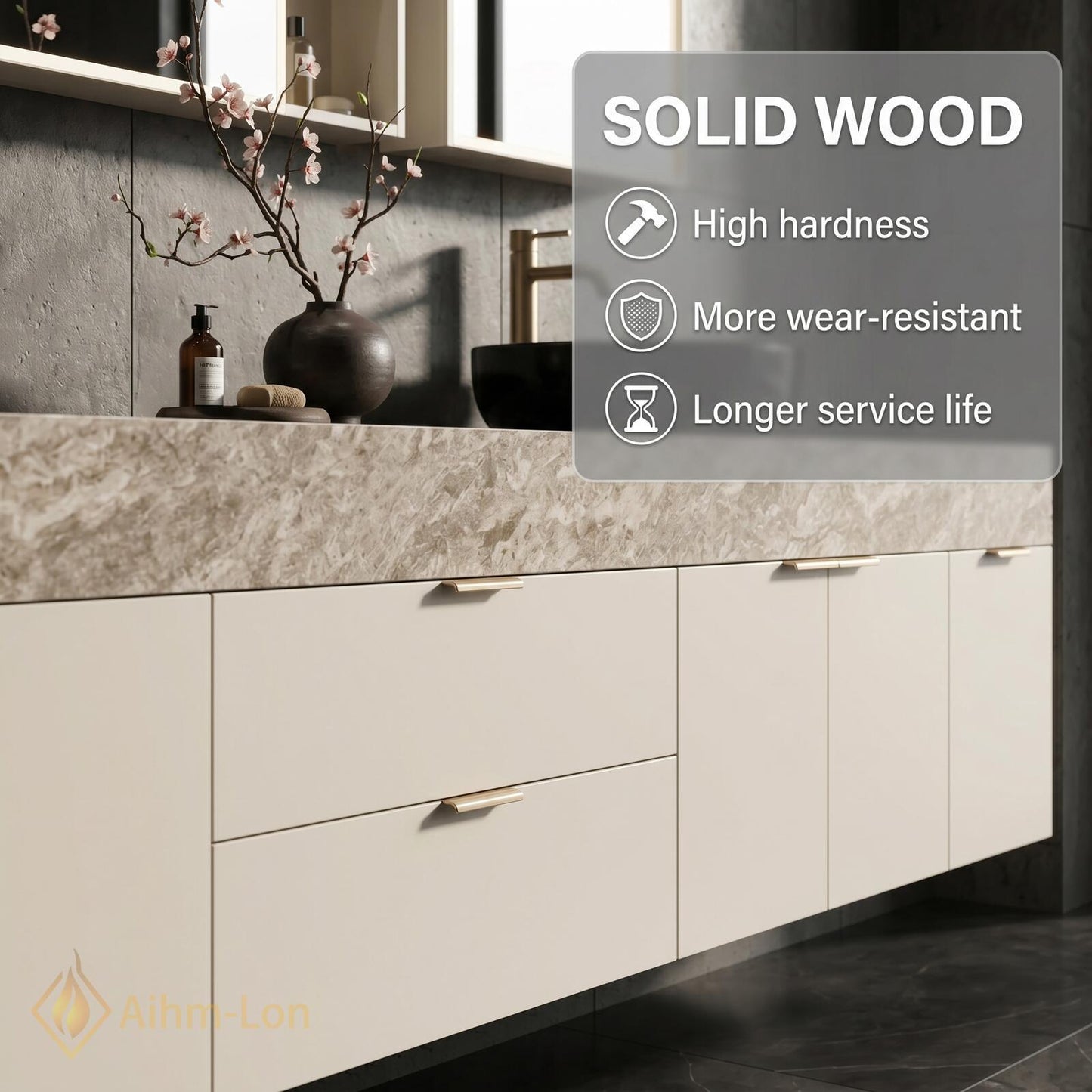 78''-96'' Double Bathroom Vanity with Sink Modern Floating Dark Walnut Slatted Panel