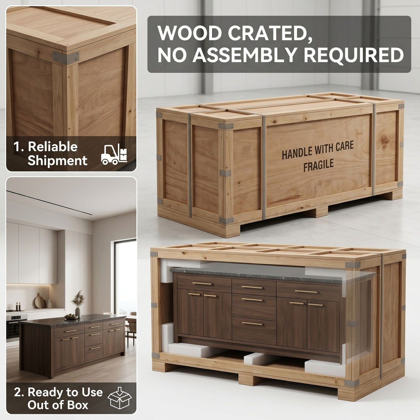 70''-96'' Double Bathroom Vanity with Sink Floating Wall-Mounted Dark Wood Grain Cabinet