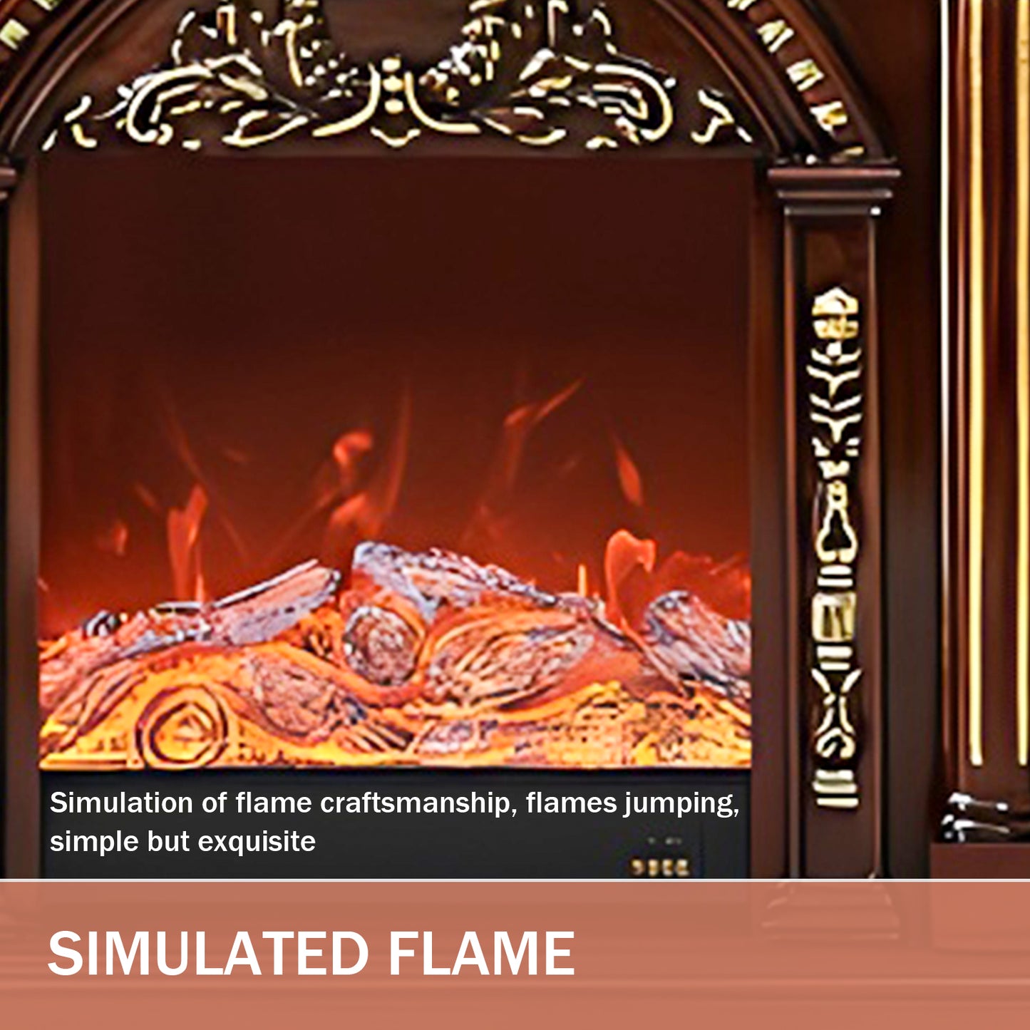 Aihm-Lon Modern Decorative Electric Fireplace with Mantel 59.05"