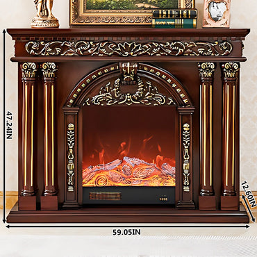 Aihm-Lon  Modern Electric Fireplace Heater with Mantel 59.05"
