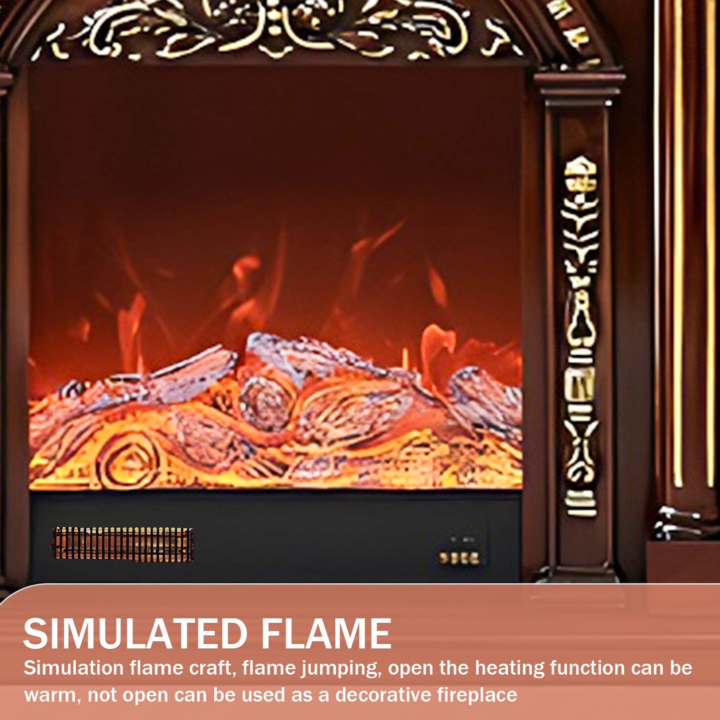 Aihm-Lon  Modern Electric Fireplace Heater with Mantel 59.05"