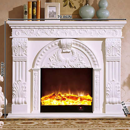 Aihm-Lon Electric Fireplace with Realistic Flame Remote Control 59.05"