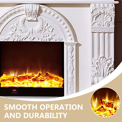 Aihm-Lon Electric Fireplace with Realistic Flame Remote Control 59.05"