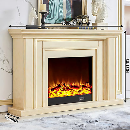 Aihm-Lon Electric Fireplace with LED Lights Remote Control 59.05"