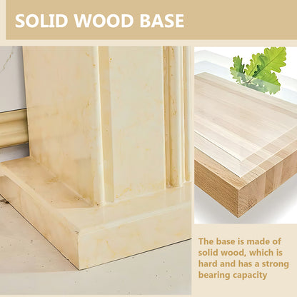 Aihm-Lon Electric Fireplace with LED Lights Remote Control 59.05"