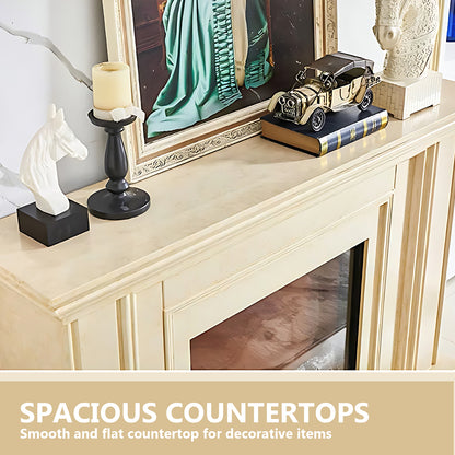 Aihm-Lon Electric Fireplace with LED Lights Remote Control 59.05"