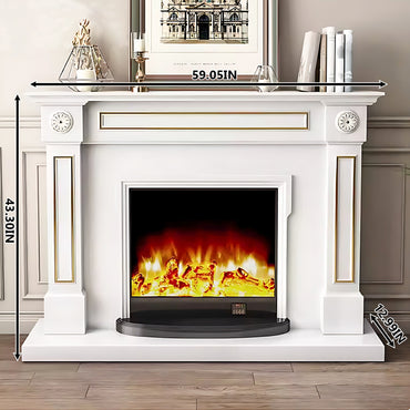 Aihm-Lon Electric Fireplace with Remote Control Realistic Flame 59.05"