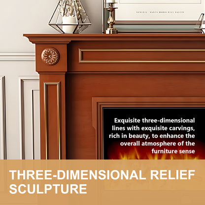 Aihm-Lon Electric Fireplace with Remote Control Realistic Flame 59.05"