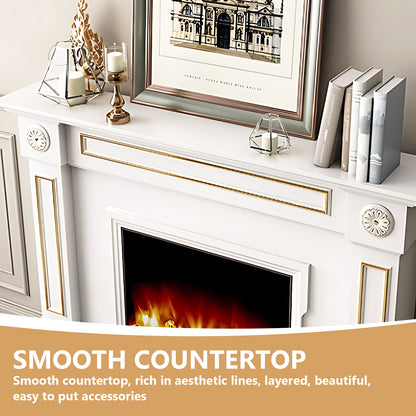 Aihm-Lon Electric Fireplace with Remote Control Realistic Flame 59.05"