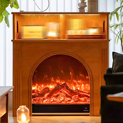 Aihm-Lon Electric Fireplace Decorative Insert and Storage Cabinet 38.58"