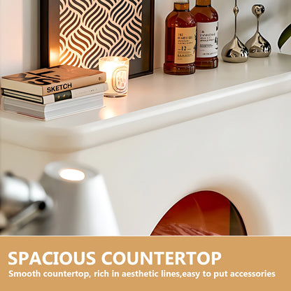 Aihm-Lon Electric Fireplace with Realistic Flame Modern Frame 43.30"