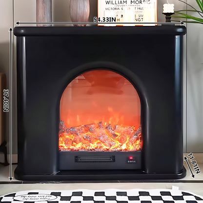 Aihm-Lon Black Electric Fireplace with Realistic Flame Modern Frame 43.30"
