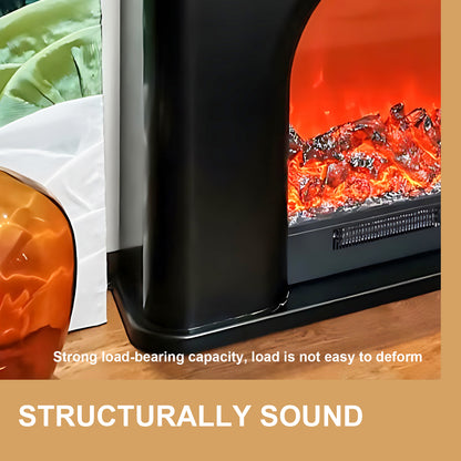 Aihm-Lon Black Electric Fireplace with Realistic Flame Modern Frame 43.30"