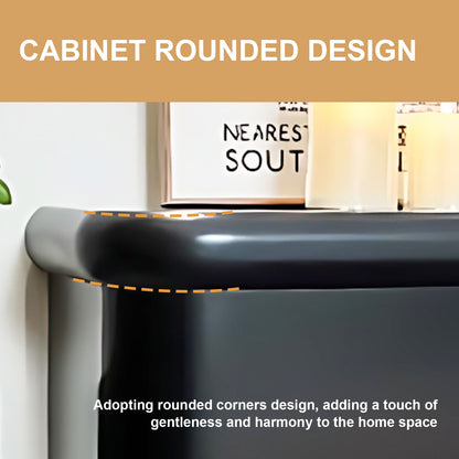 Aihm-Lon Black Electric Fireplace with Realistic Flame Modern Frame 43.30"