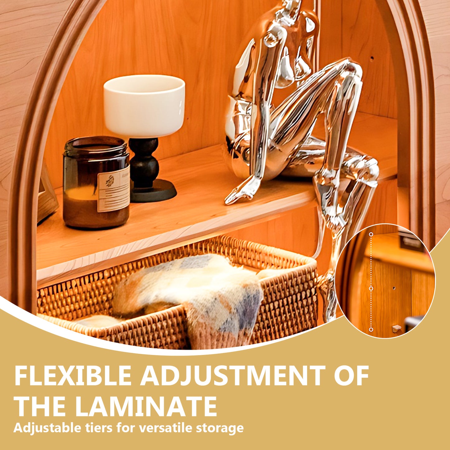 Aihm-Lon Electric Fireplace Decorative Insert and Storage Cabinet 38.58"