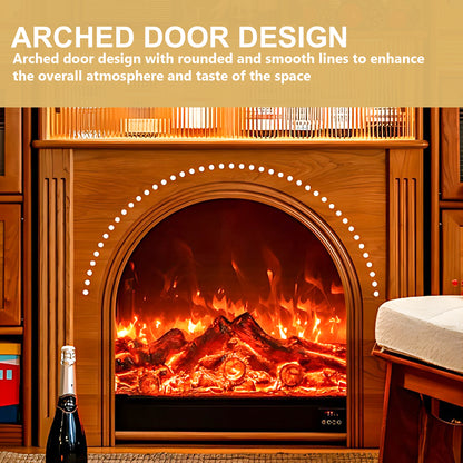 Aihm-Lon Electric Fireplace Decorative Insert and Storage Cabinet 38.58"