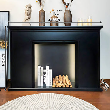 Aihm-Lon Square Electric Fireplace with Storage 43.3"-54.33"