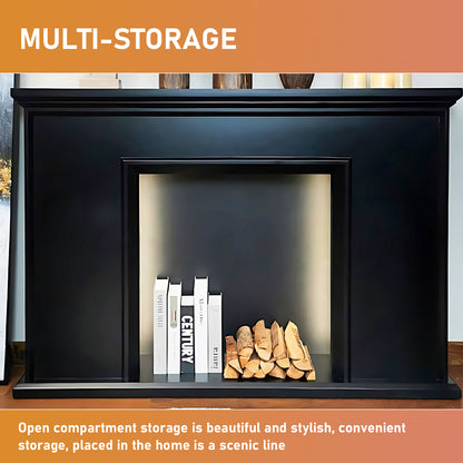 Aihm-Lon Square Electric Fireplace with Storage 43.3"-54.33"